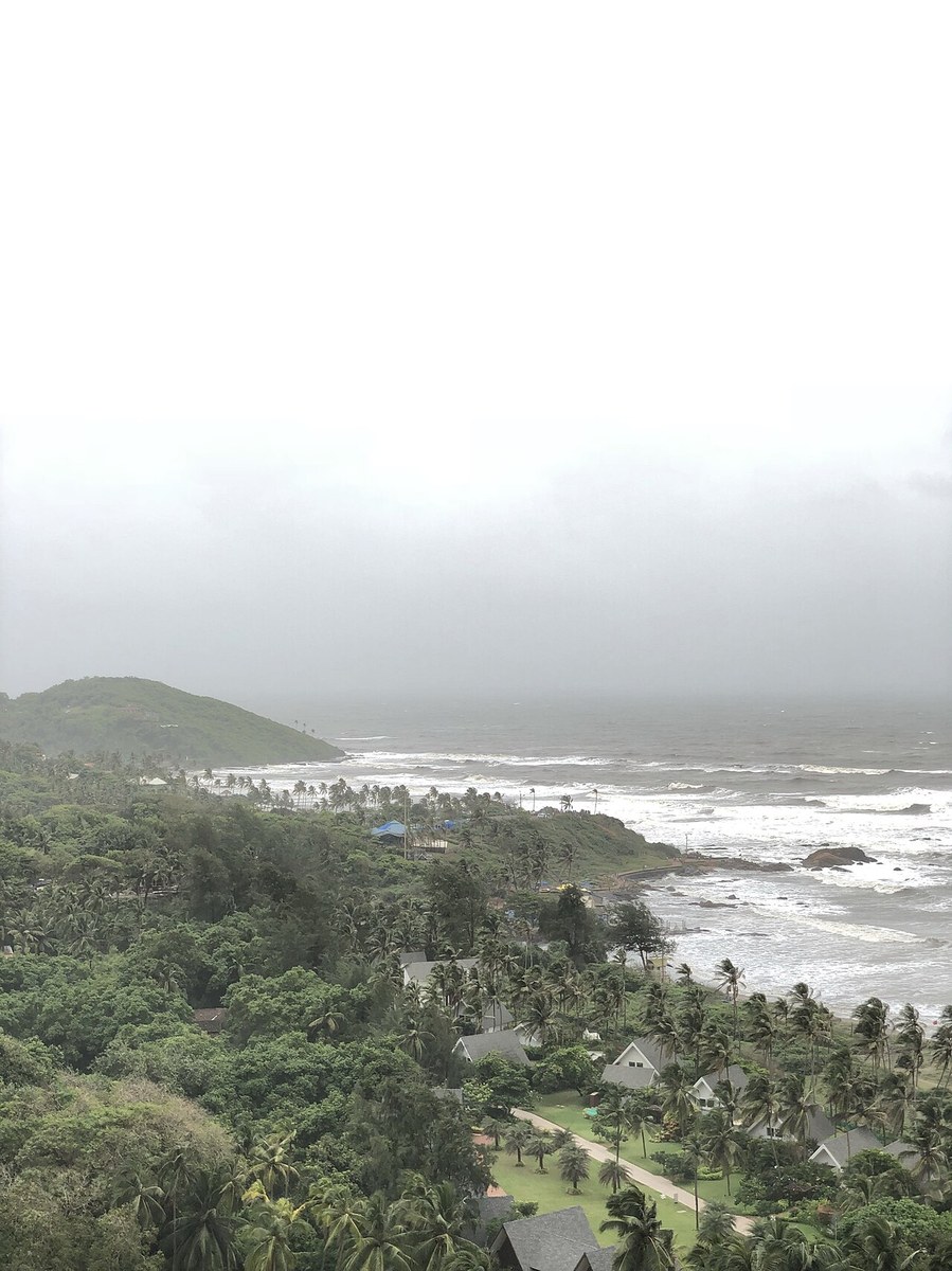 Anjuna Beach seen from Chapora Fort, North Goa
