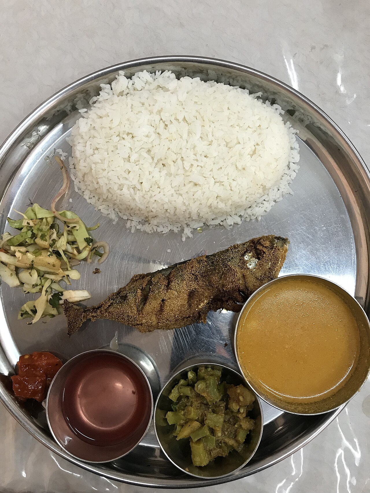 Goan fish thali
